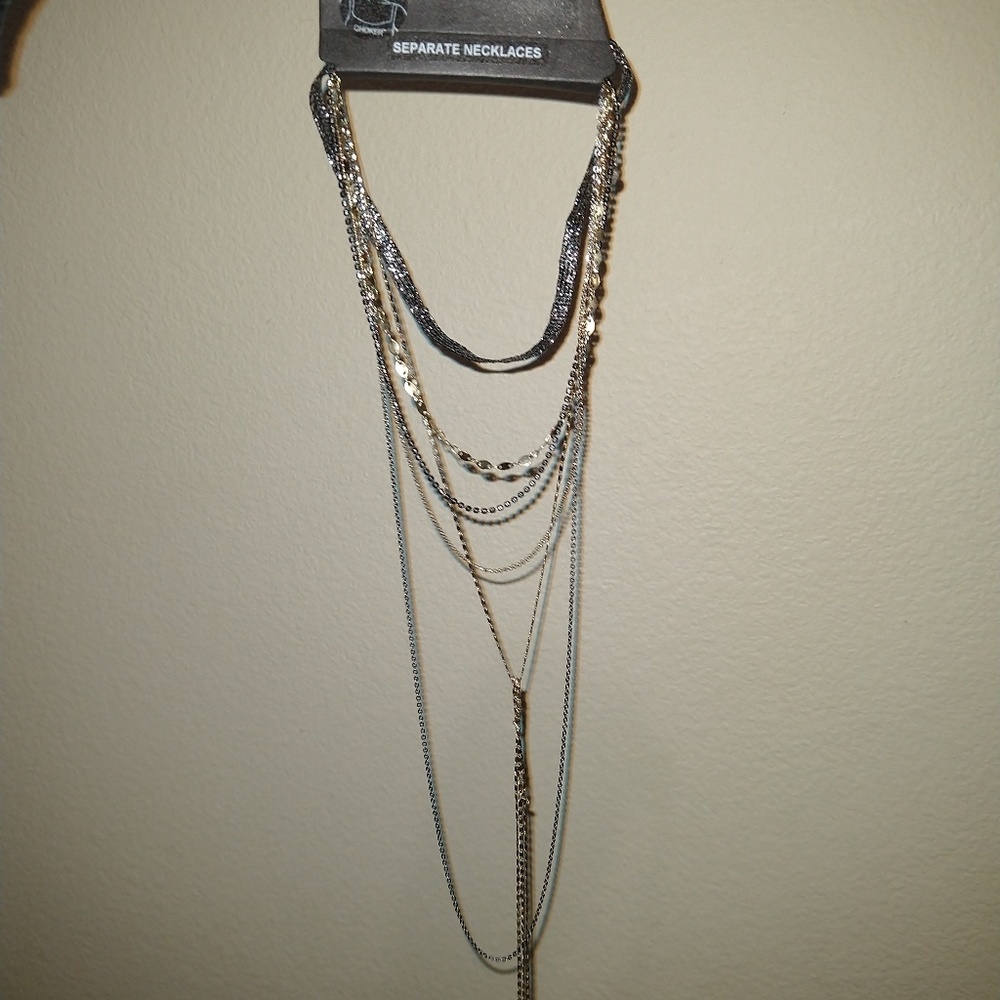 Multi-layered necklaces.